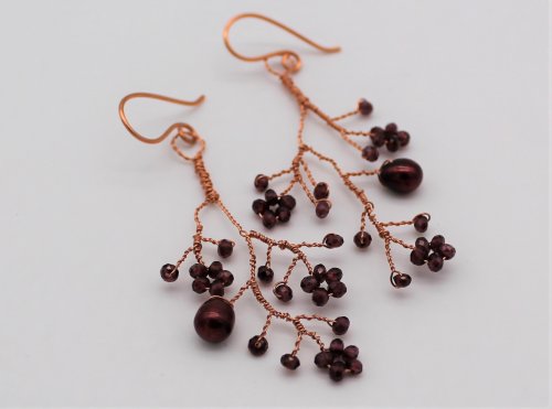 Abby Hook's Delicate Jasmine Earrings - Final step, Contemporary Wire Jewelry, , wire earrings